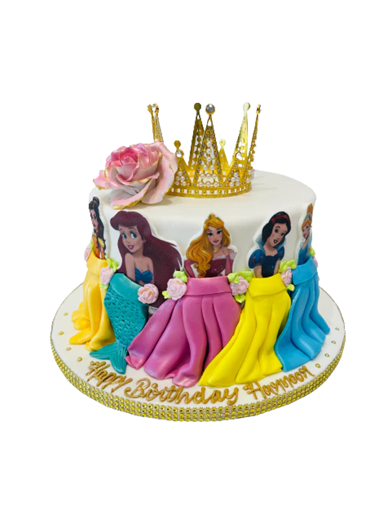 Harnoor Princess Crown Fondant Cake