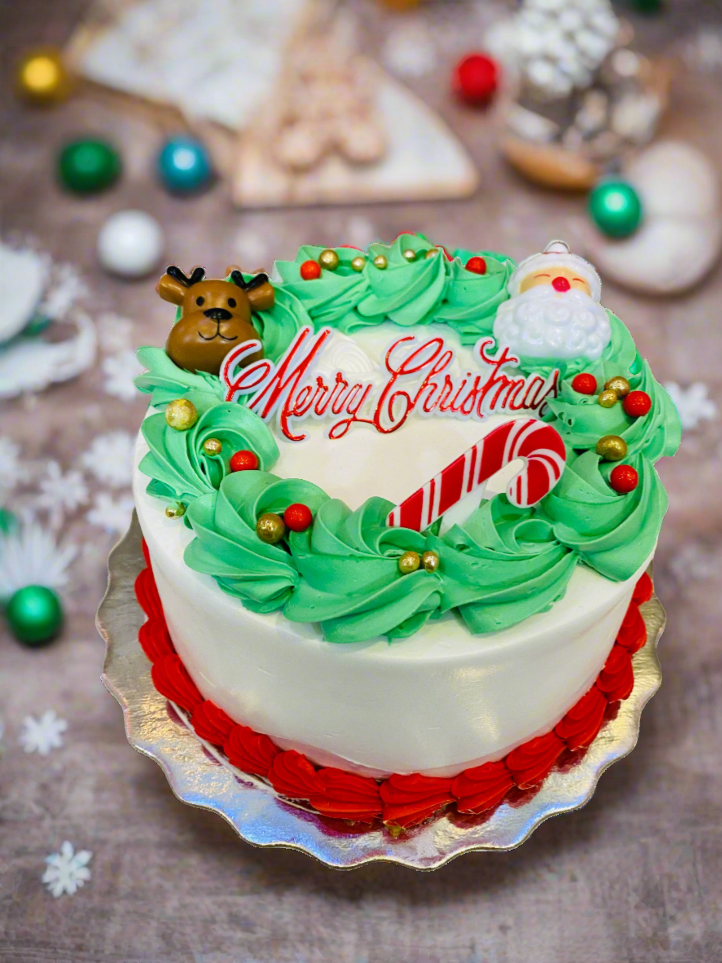Candy Cane Christmas Cake 2