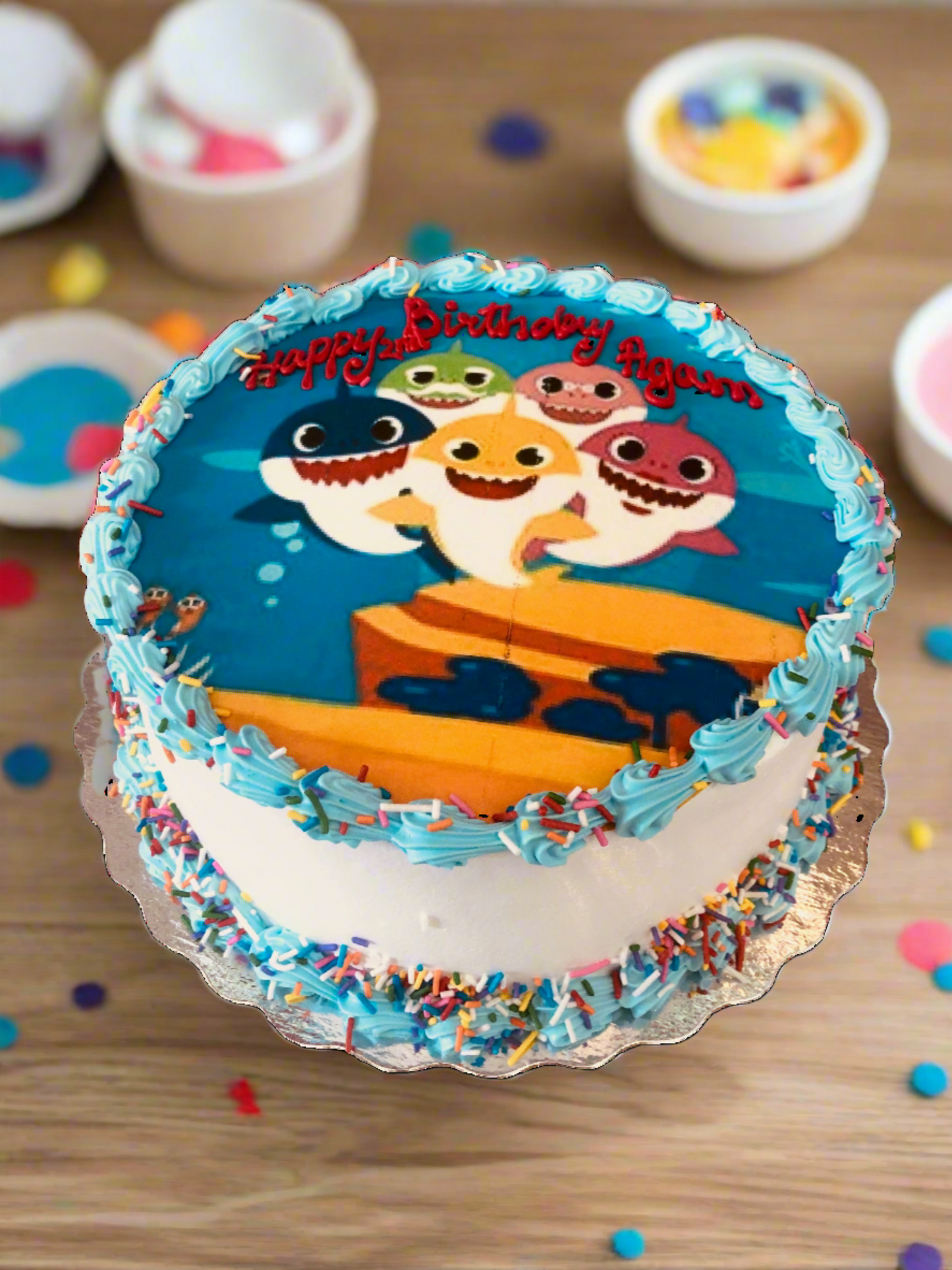 Baby Shark Photo Cake