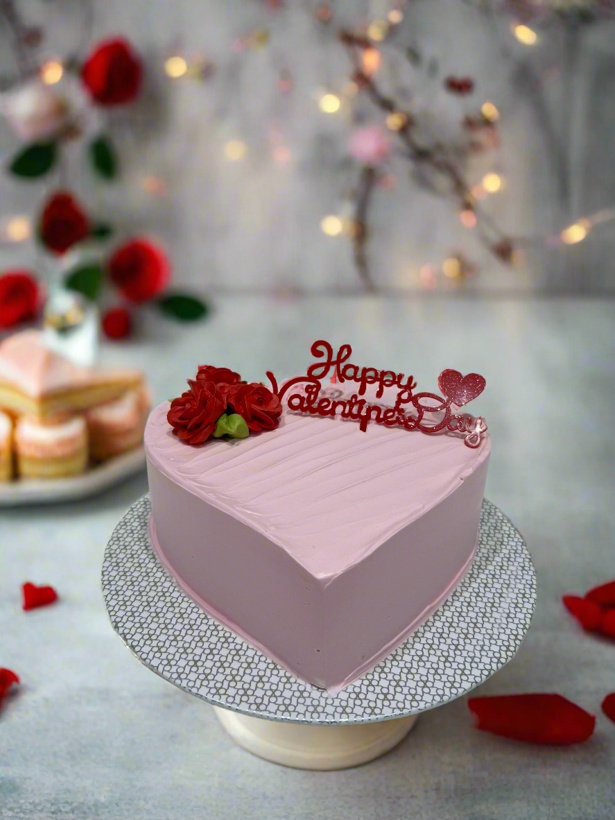Valentine Heart Cream Cake