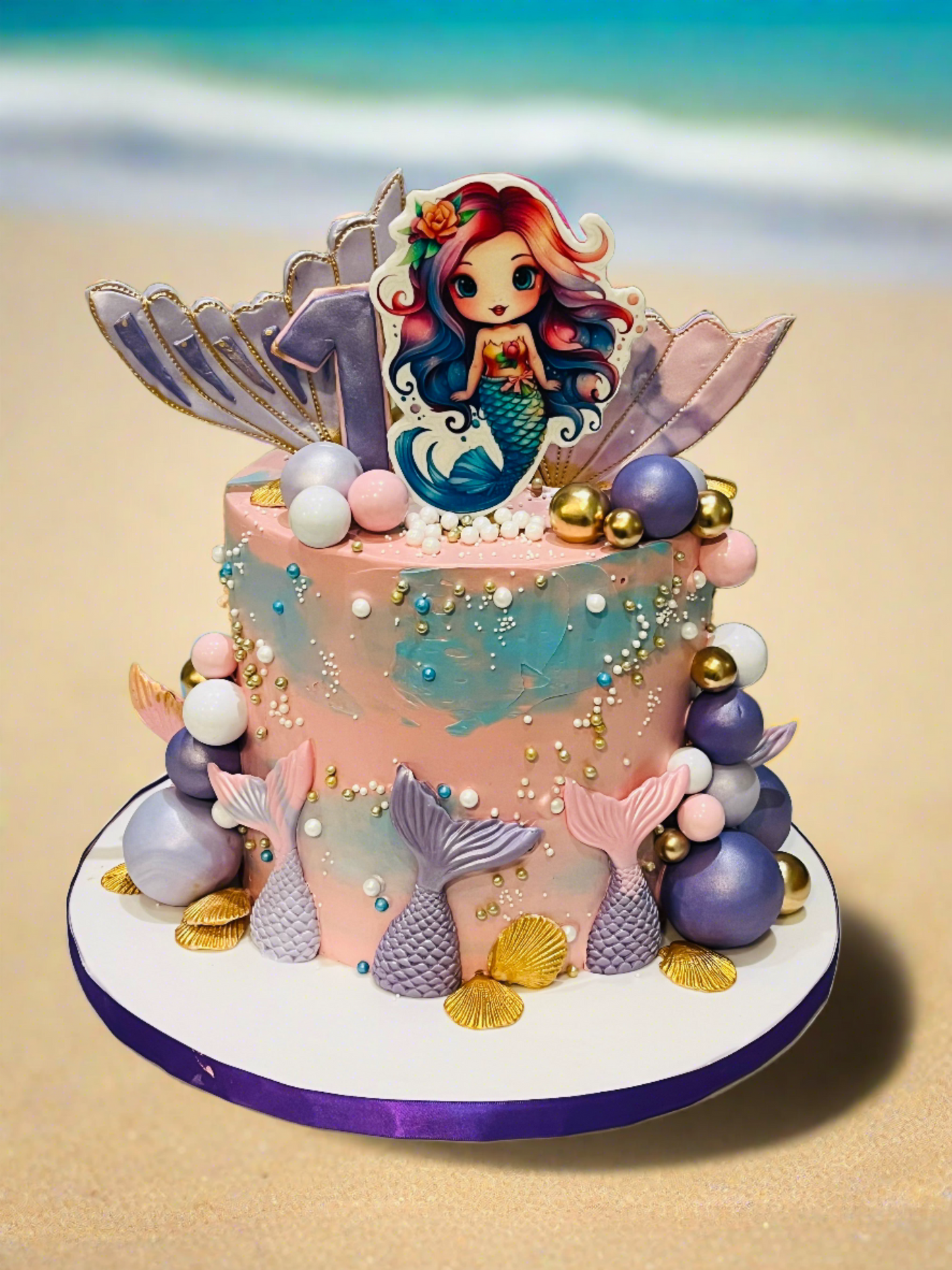 Alice Mermaid Cream Cake