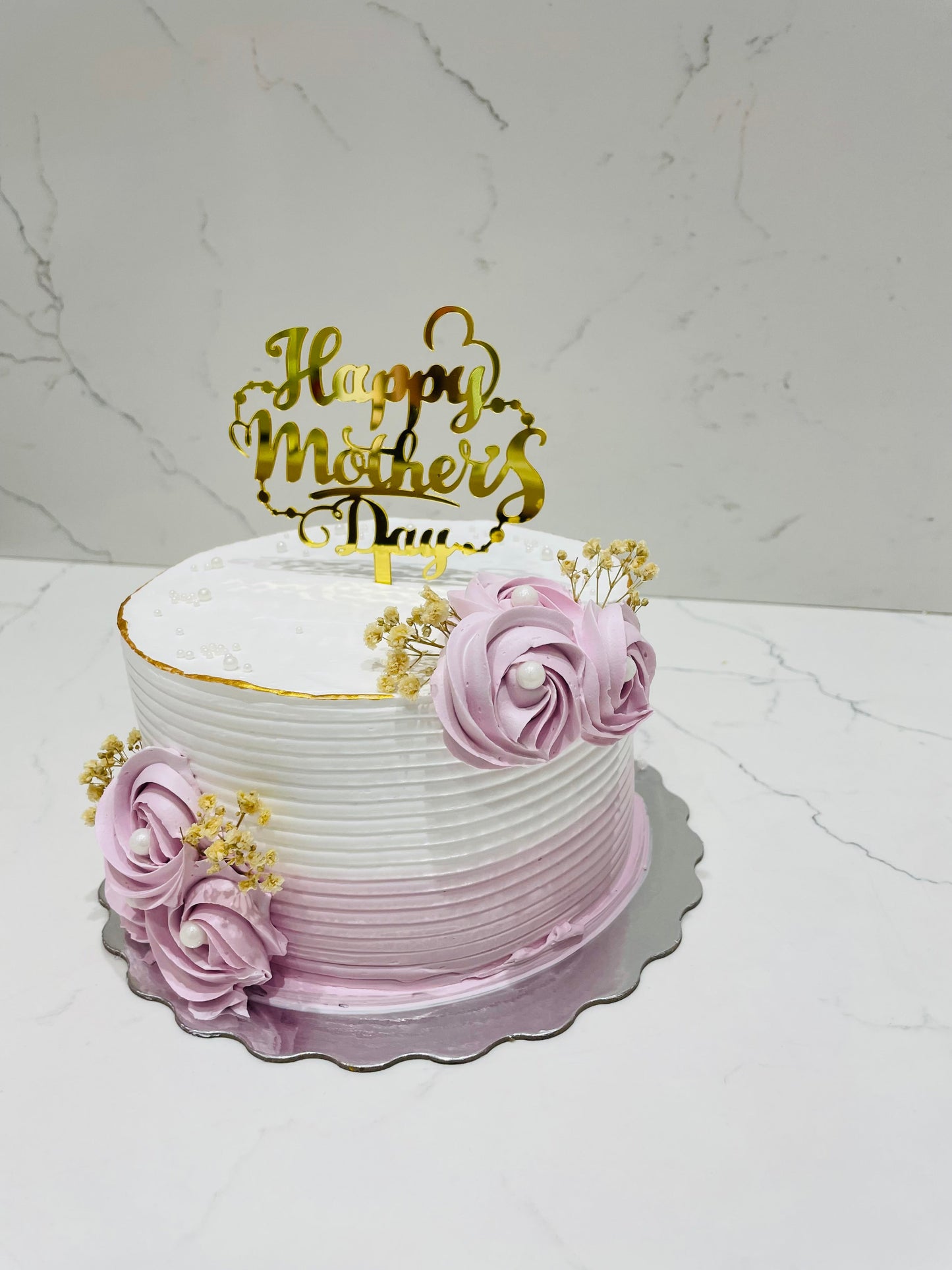 Pink Ivory Mother's Day Cake