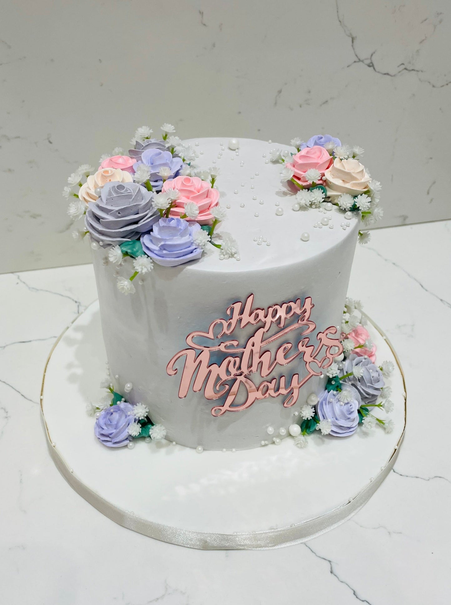 Dusty Purple Mother's Day Cake