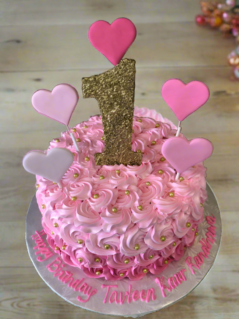 Tavleen Pink Rosette Cake