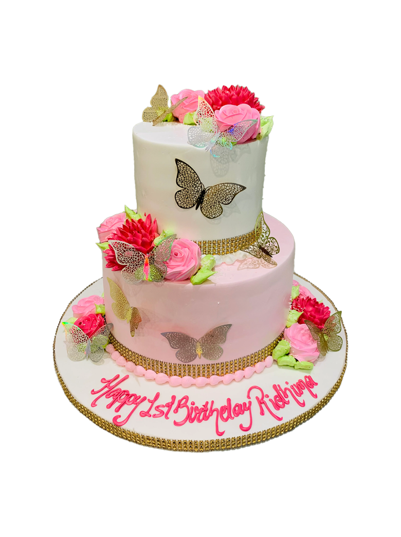 Pink Butterfly Cake