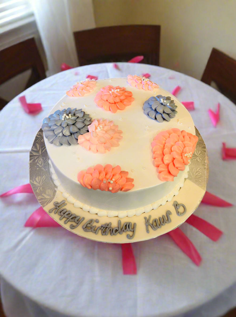 Peach Birthday Cake