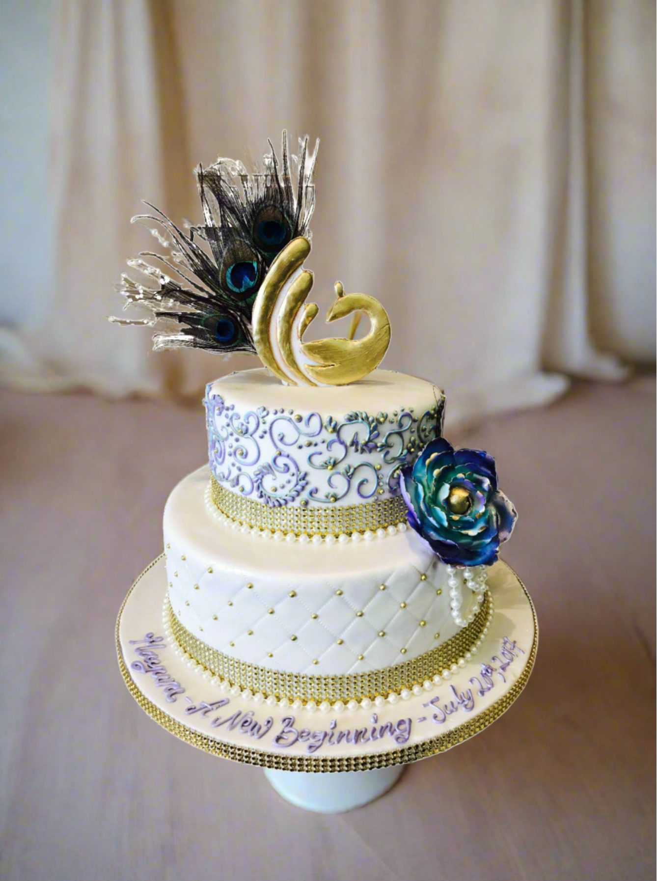 Peacock Wedding Cake