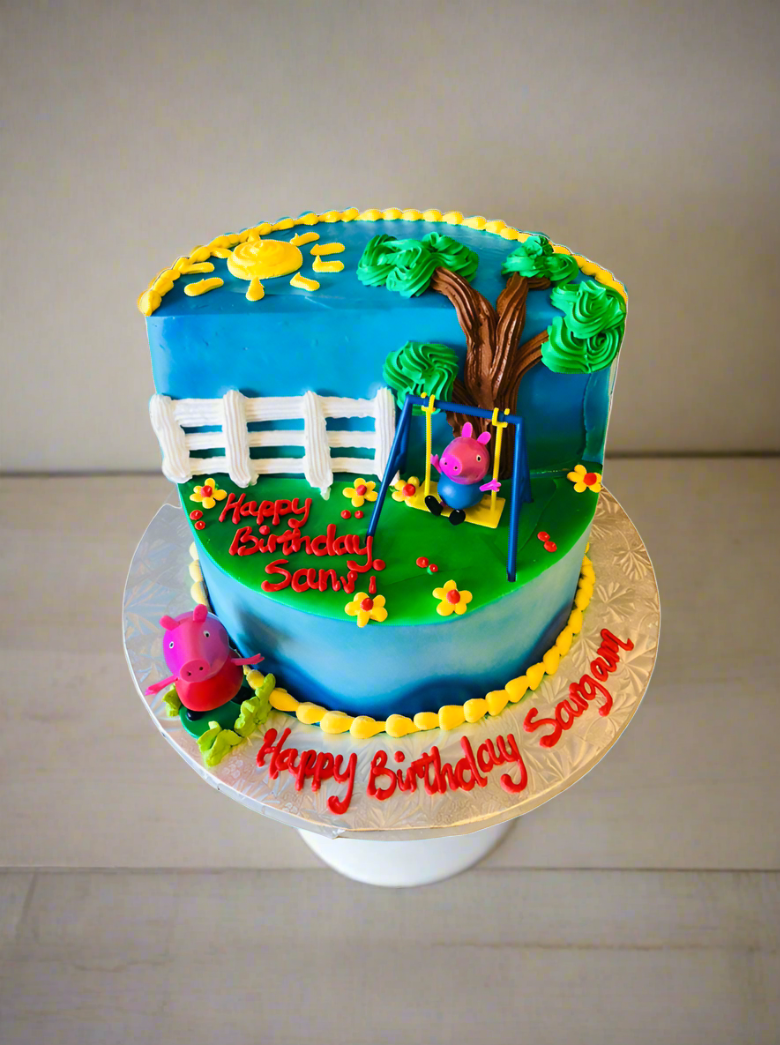 Peppa Pig Stage Cake