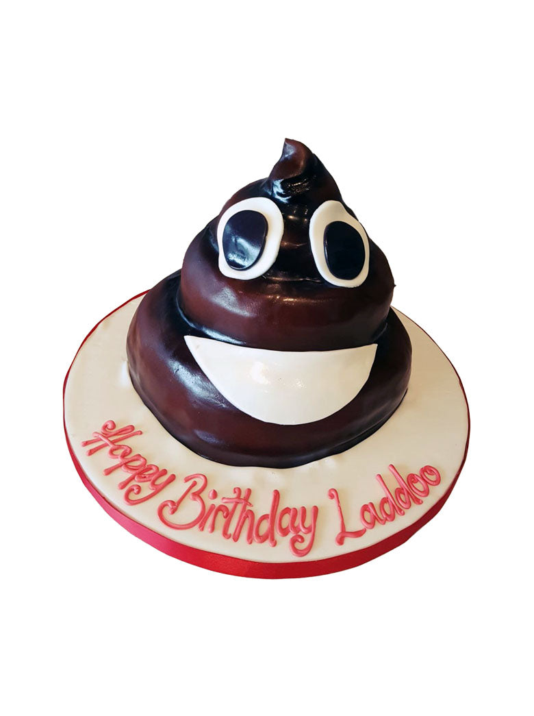 Poop Fondant Birthday Cake