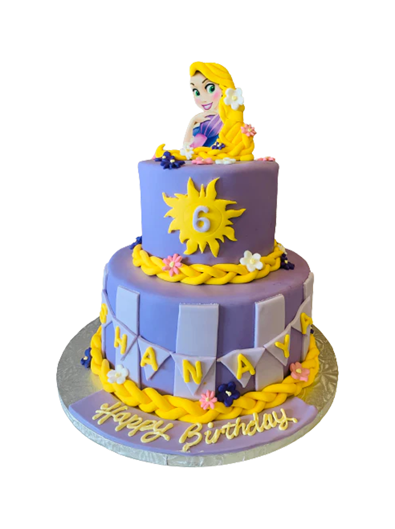 Rapunzel Princess Fondant Tiered Cake