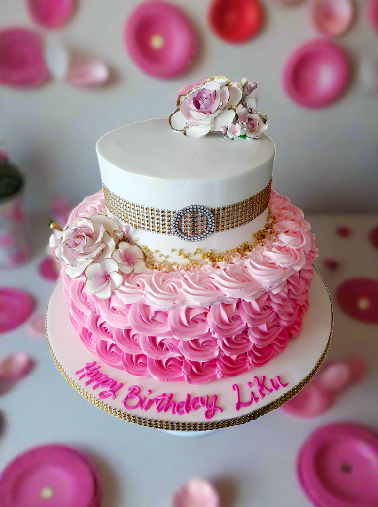 Rose Gold Tiered Cake