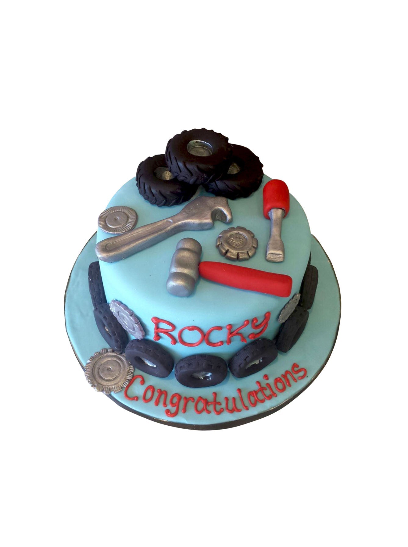 Rocky Mechanic Fondant Cake