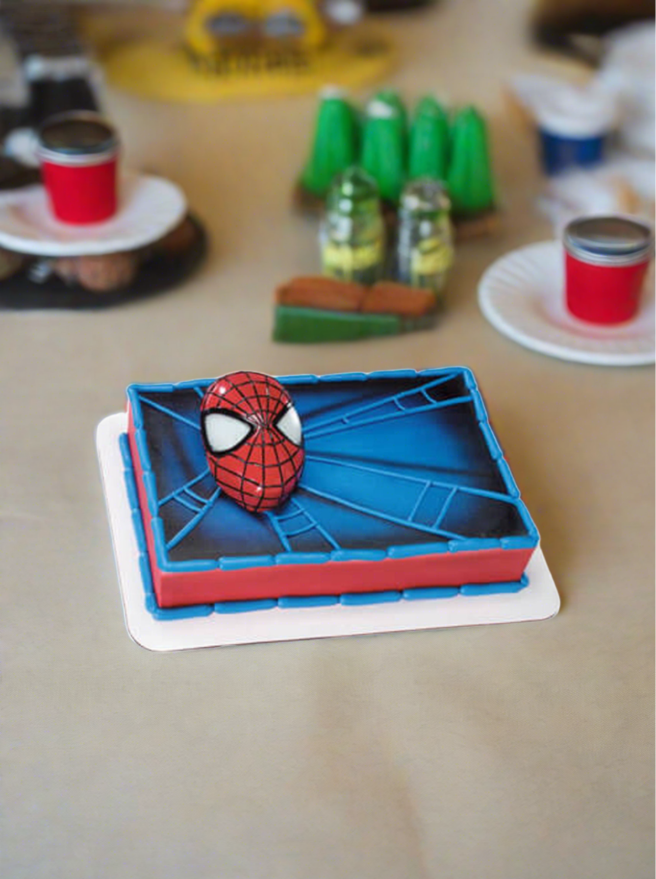 Spiderman Light Up Eyes Cake