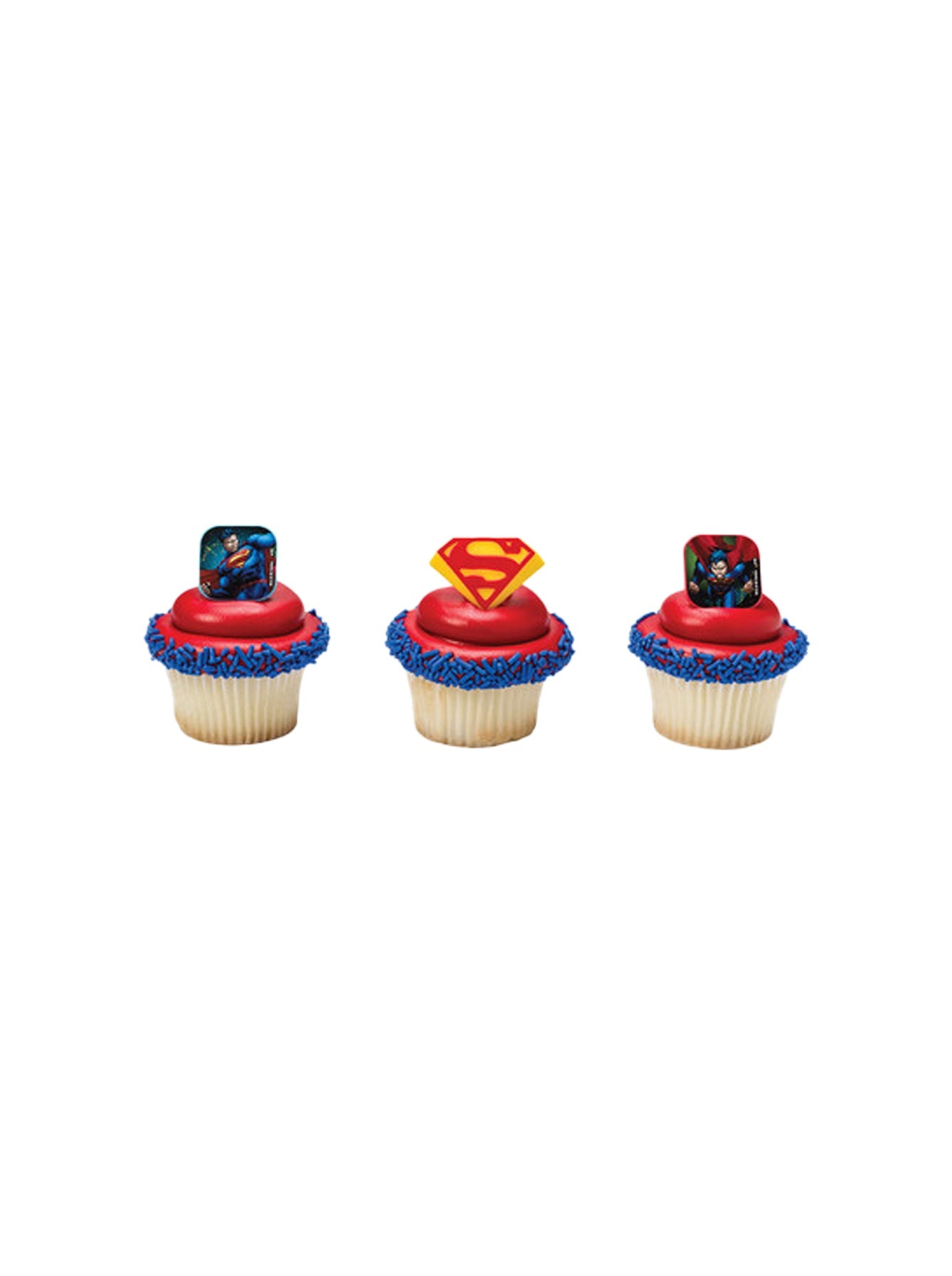 Superman Shield Cupcakes - (Pack of 6)