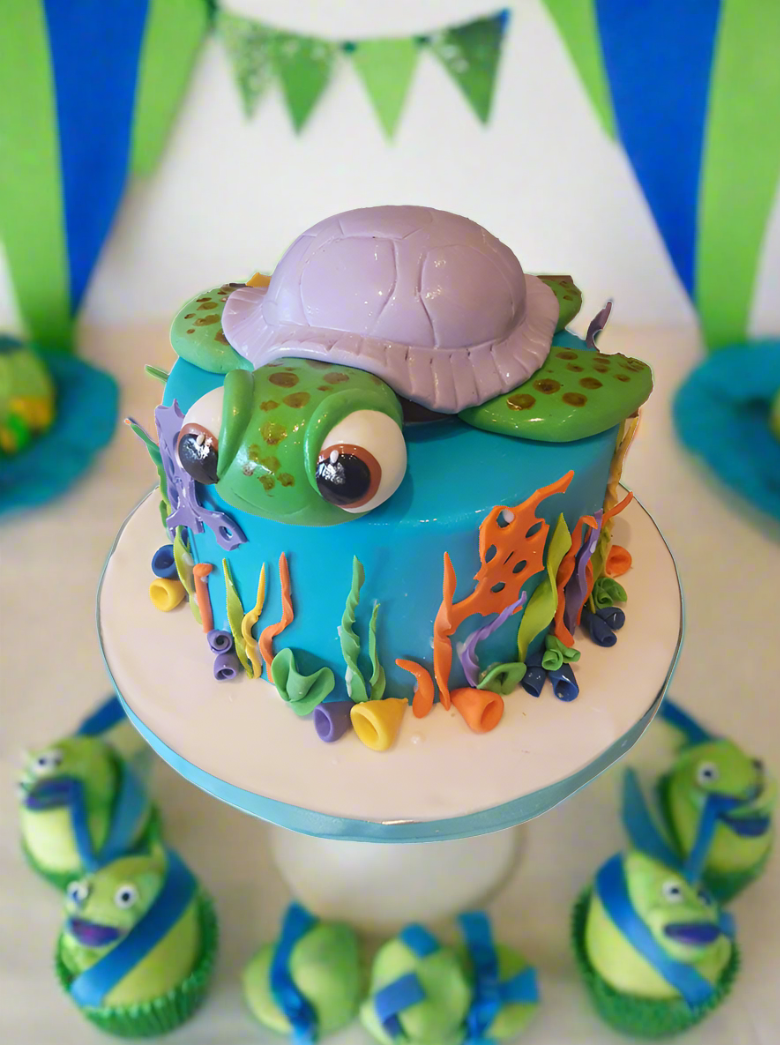 Turtle Fondant Cake