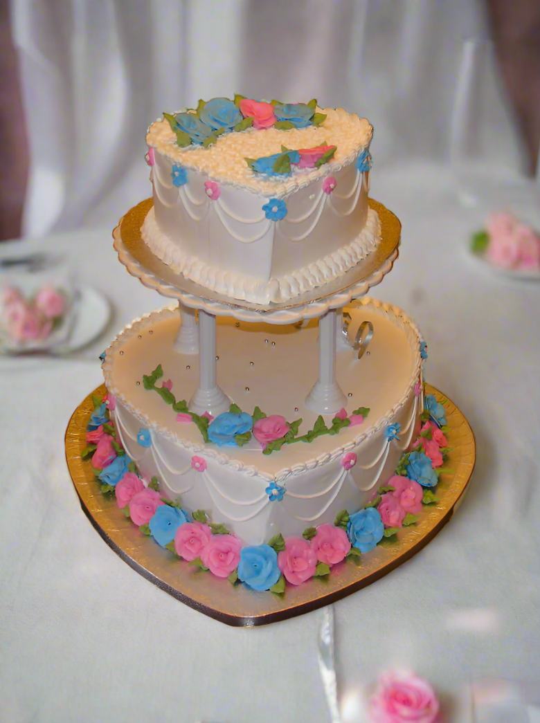 Anna Heart Wedding Cake