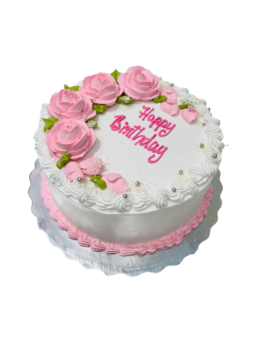 Basic Pink Flower Cake