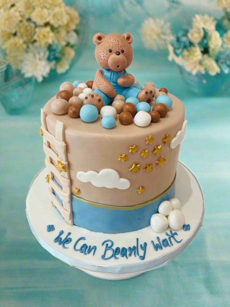 Bear Blue Fondant Cake