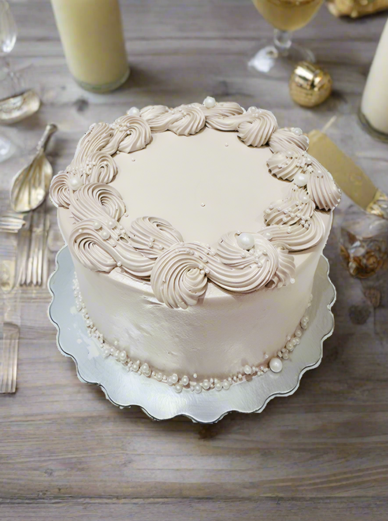 Beige Aesthetic Cream Cake