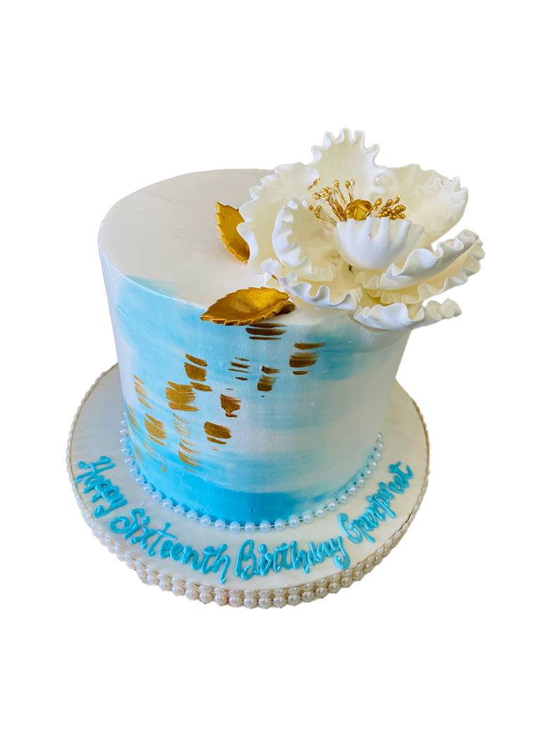 Breezy Blue Cream Cake