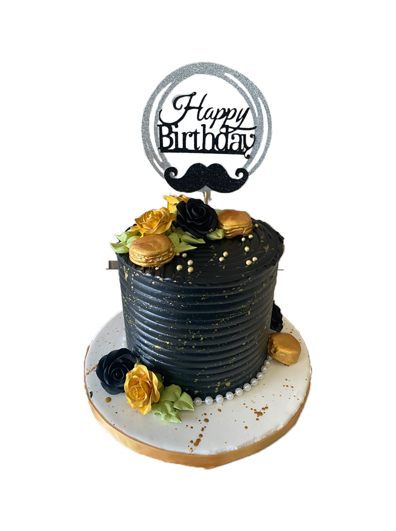 Carl Black & Gold Cream Cake