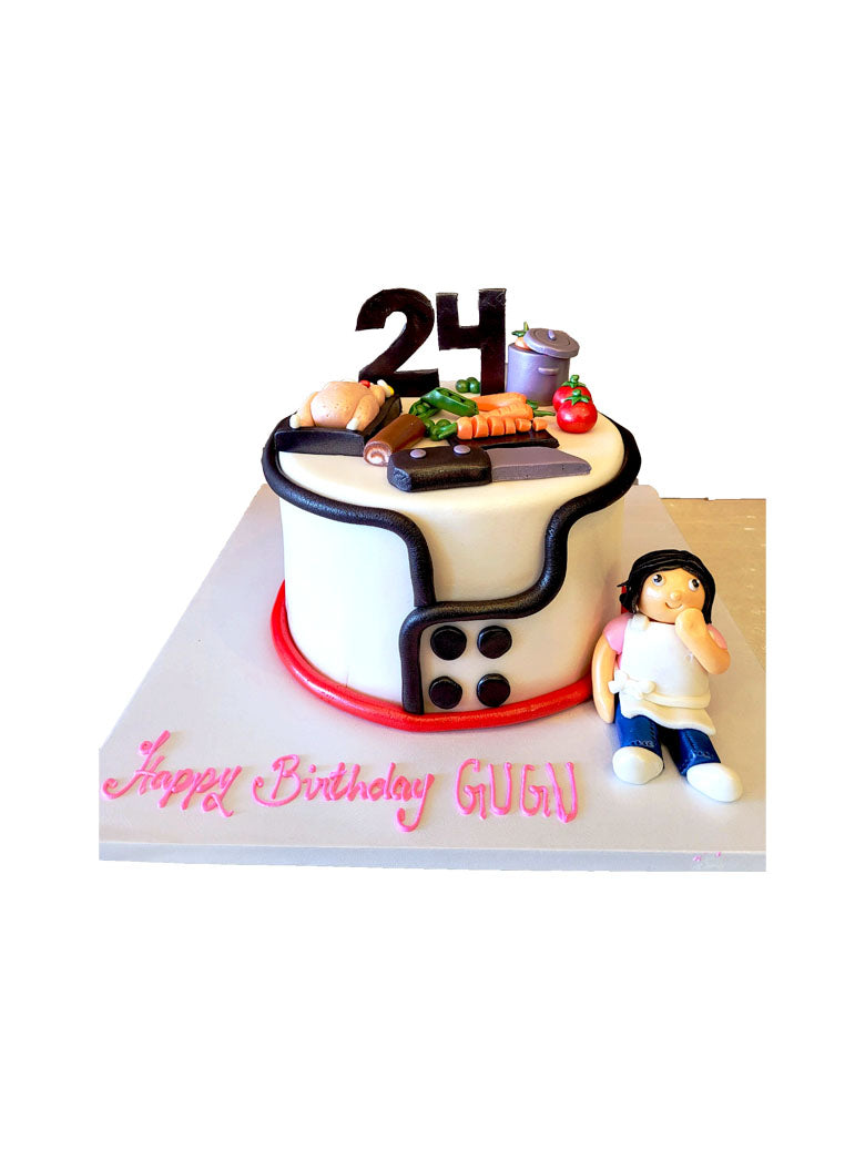 Chef Fondant Birthday Cake