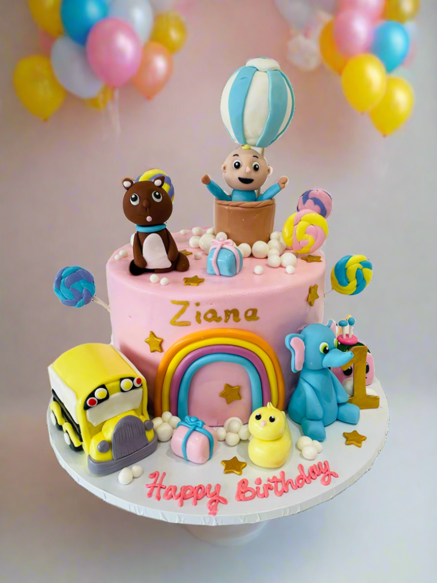 Cocomelon Family Fondant Cake
