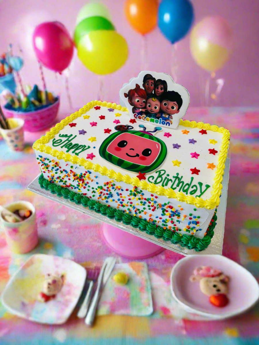 Cocomelon & Stars Cream Cake