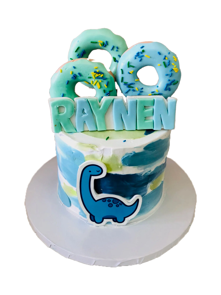Dinosaur Donut Cream Cake