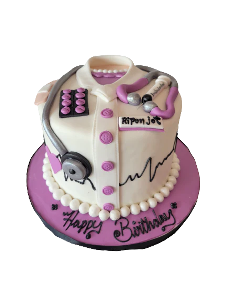Doctor Coat Fondant Cake