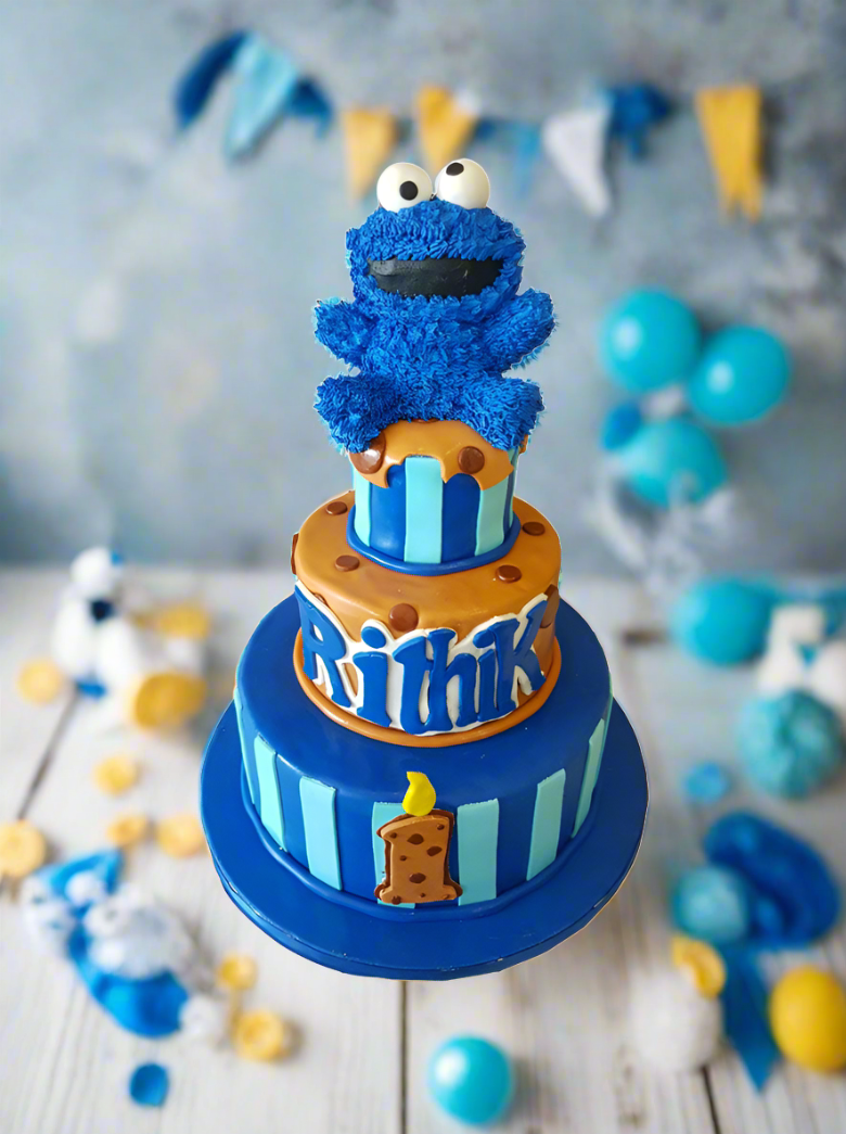 Elmo Tiered Birthday Cake