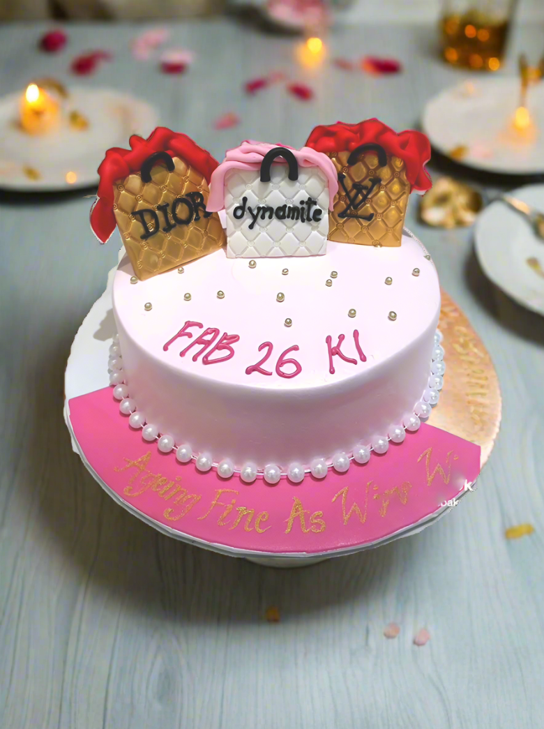 Fab 26 Born To Shop Birthday Cake