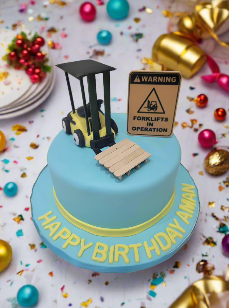 Forklift Fondant Cake