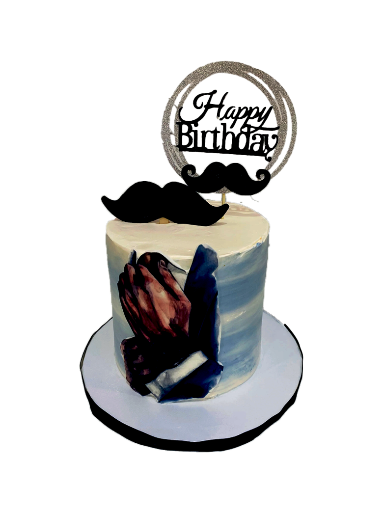 Gentlemen Moustache Cream Cake