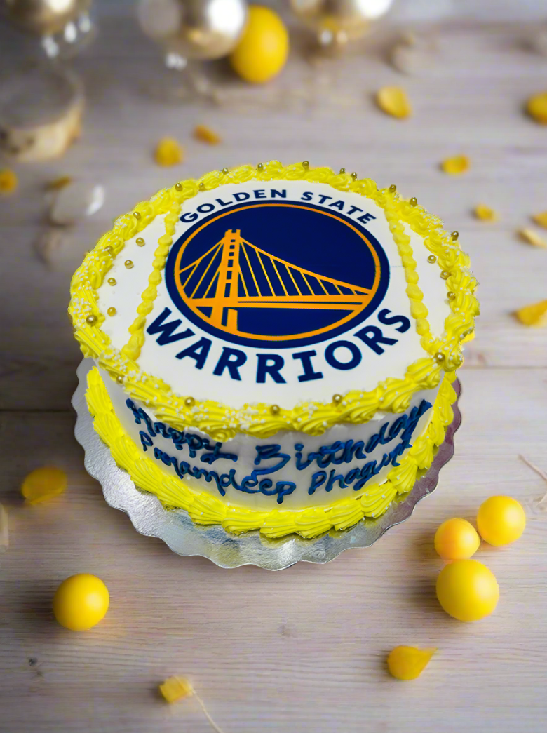 Golden Heart Warriors Photo Cake