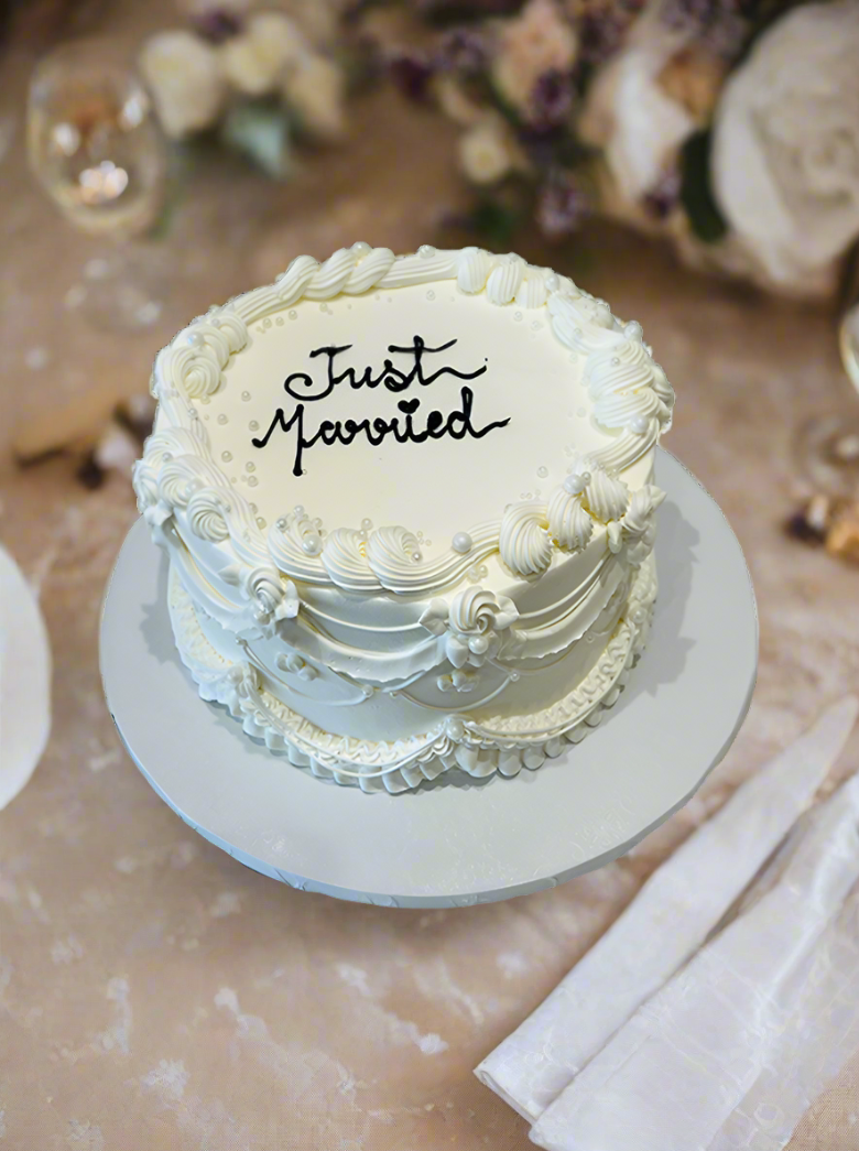 Ivory Pearl Birthday Cake