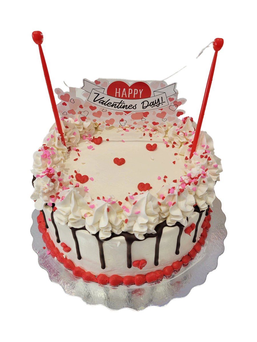 Ivory Valentines Day Cake
