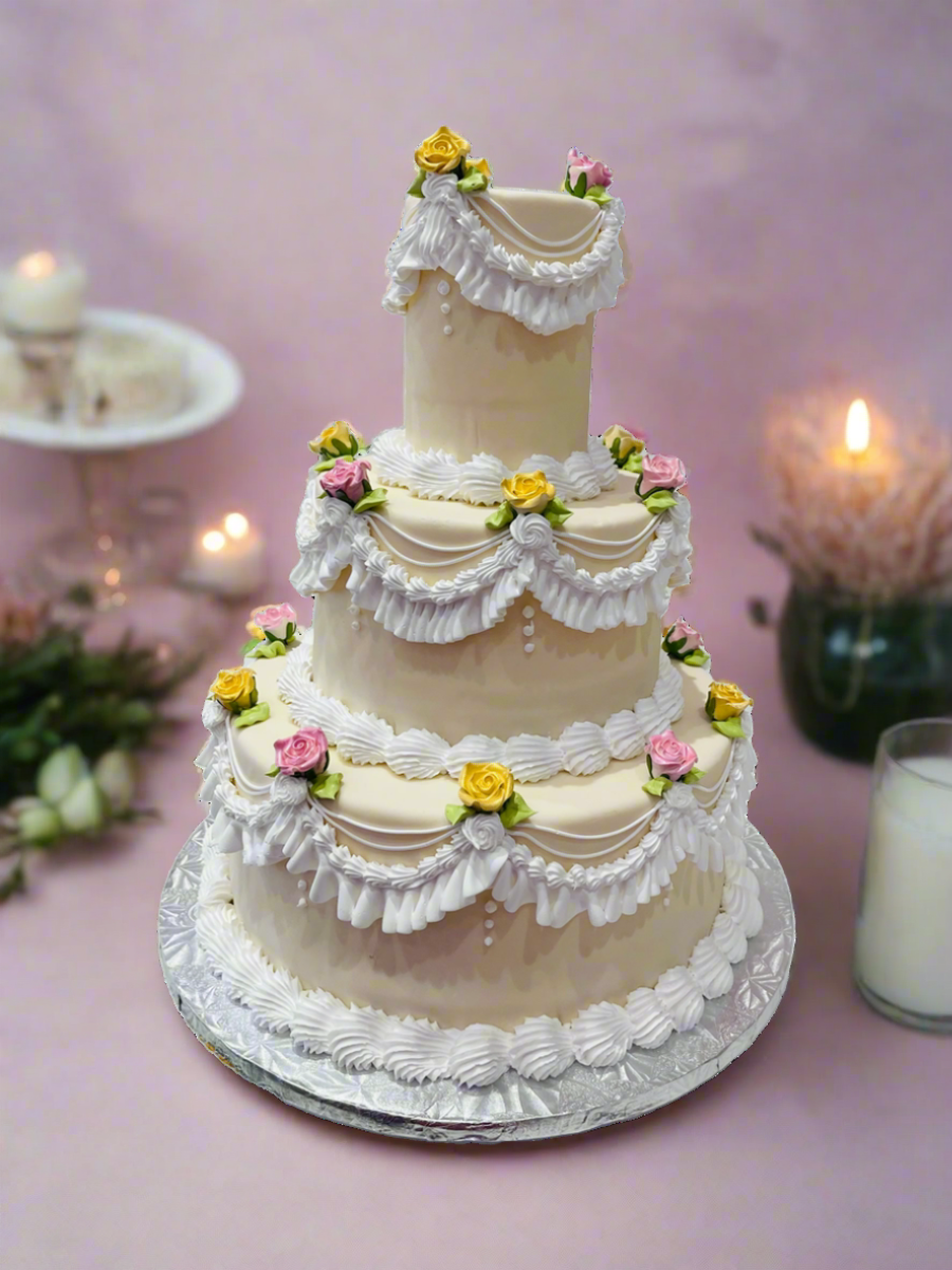 Ivory Vintage Tiered Cake