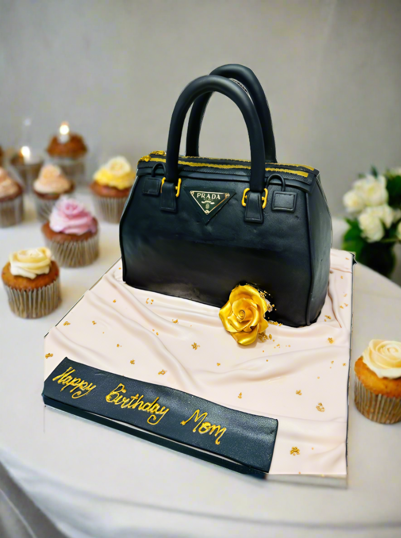 Prada Hand Bag Fondant Cake