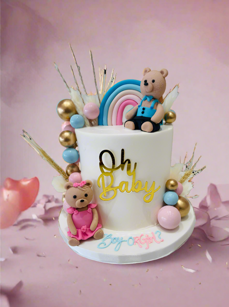 Oh Baby Teddy Cream Cake
