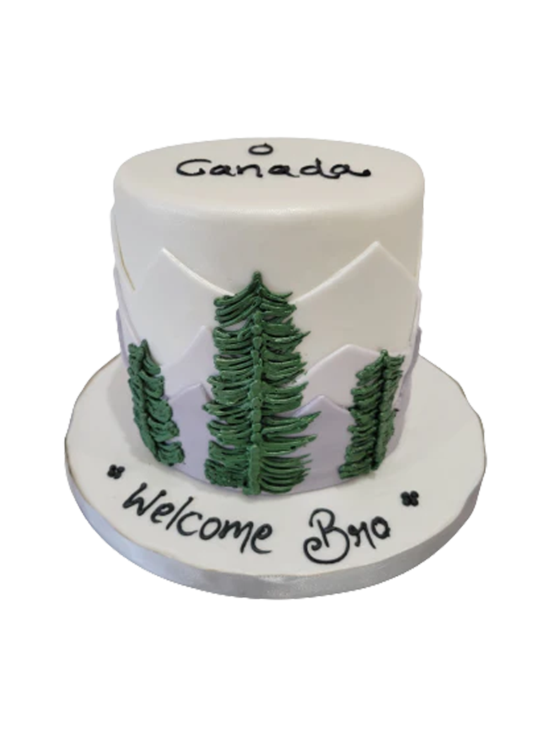 Oh Canada Winter Fondant Cake