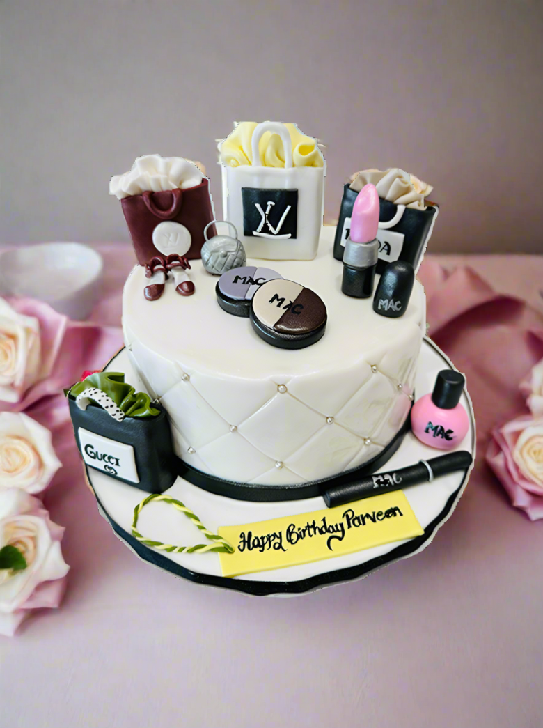 Parveen Makeup Fondant Cake