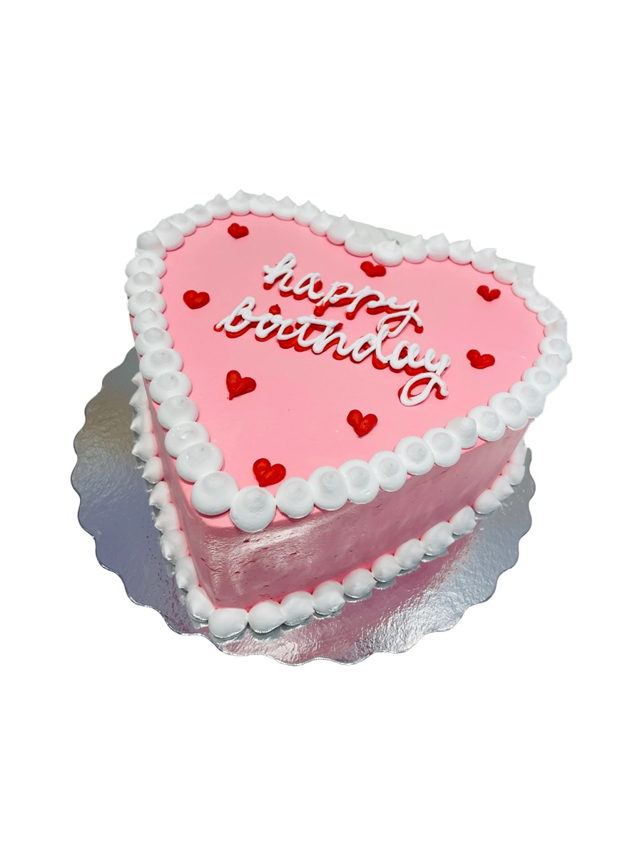 Pink Heart Blob Cake