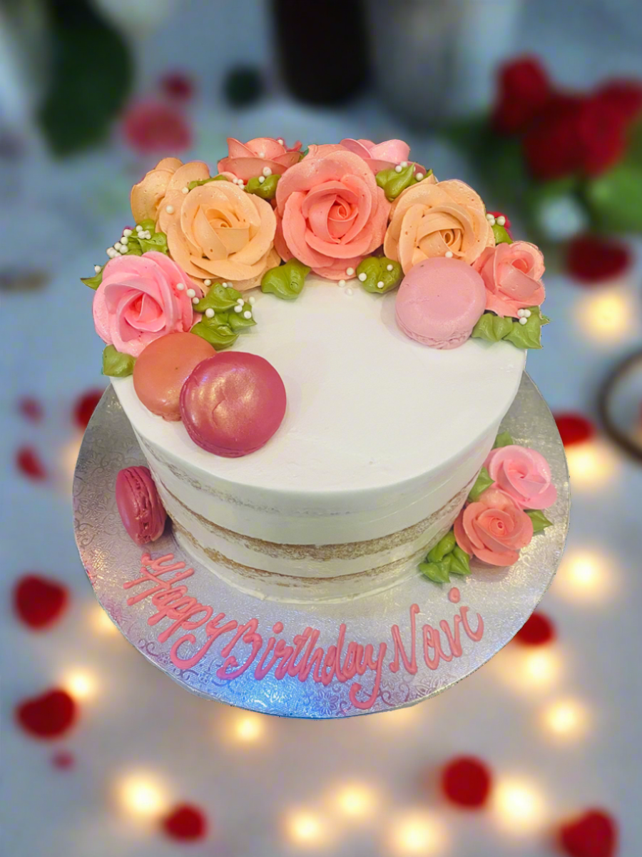 Pink & Peach Naked Cake