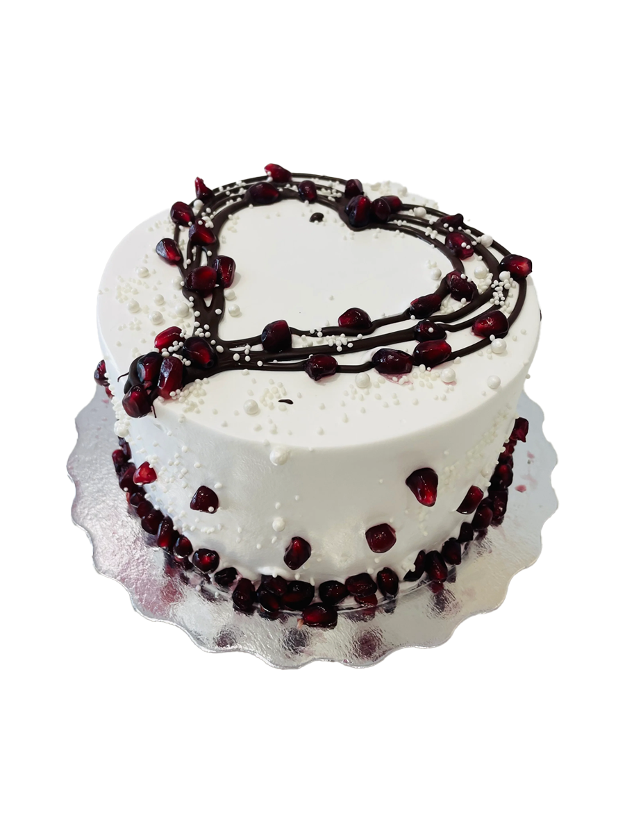 Pomegranate Valentine Cake