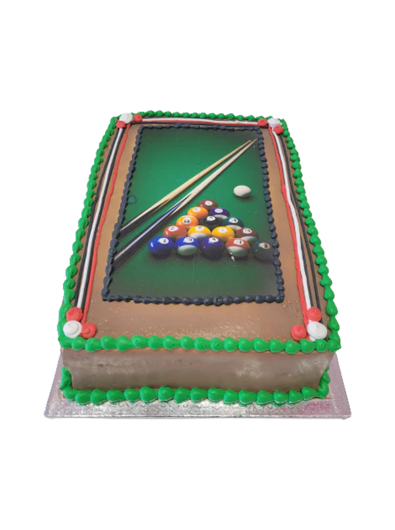 Pool Table Photo Cake