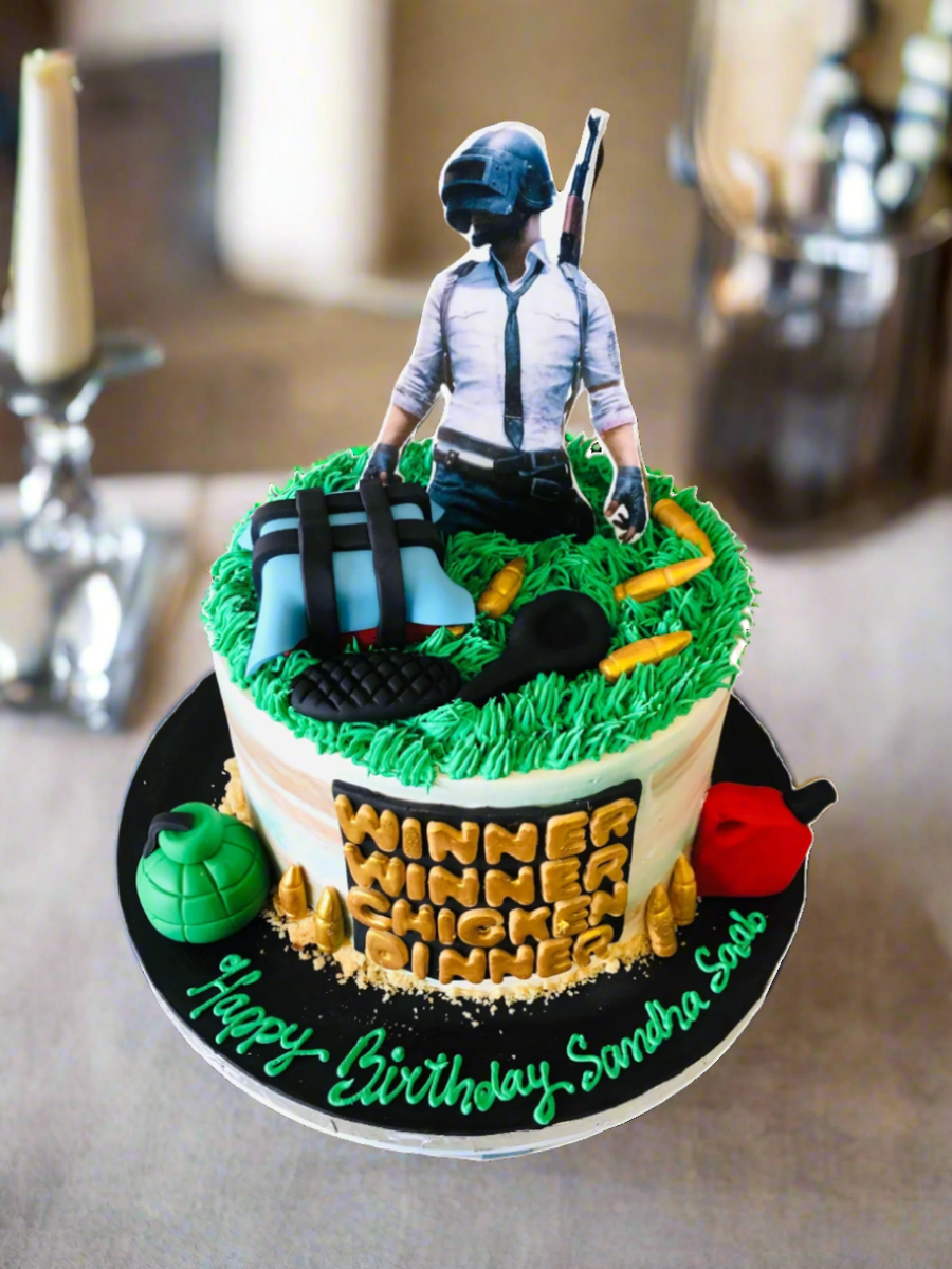 Pubg Cream Birthday Cake