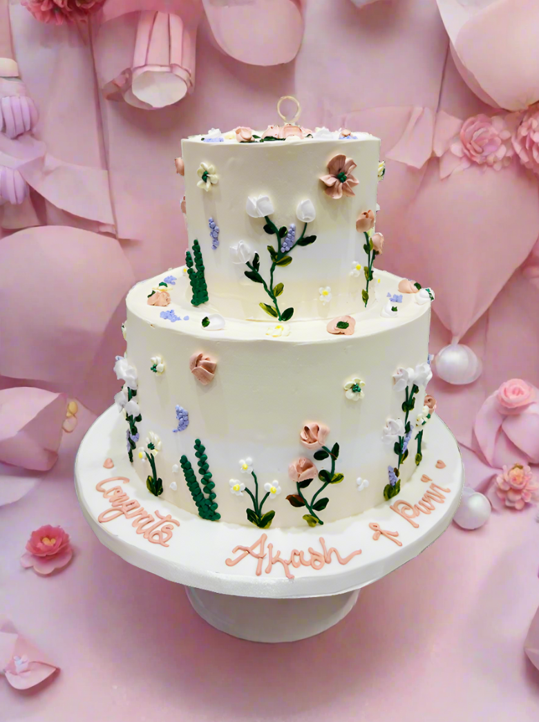 Purvi Floral Tiered Cake