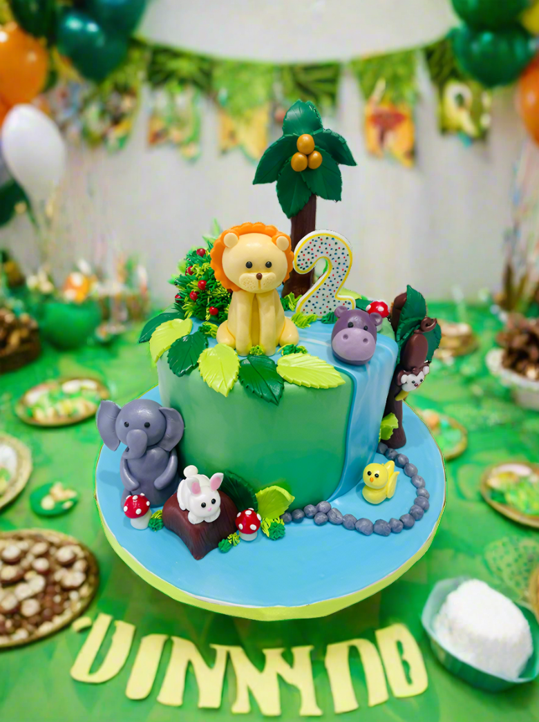 Rahul Jungle Fondant Cake