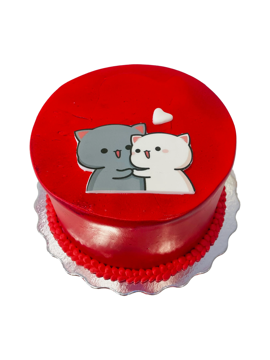 Red Bears Valentine Cake